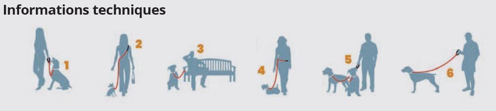 Kurgo - Laisse Main Libre "Quantum" pour Chiens - Orange Image num&eacute;ro 5