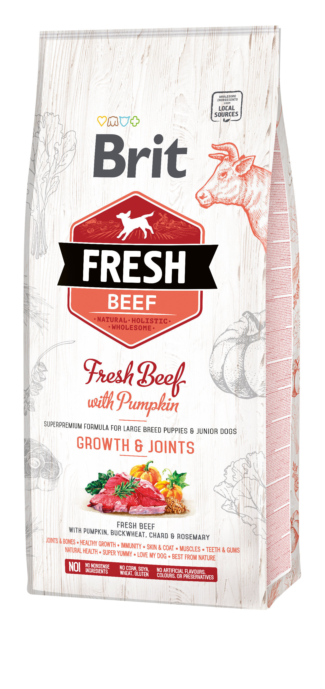 Brit - Croquettes Puppy Large B&oelig;uf et Courge pour Chiens - 12Kg Image num&eacute;ro 1