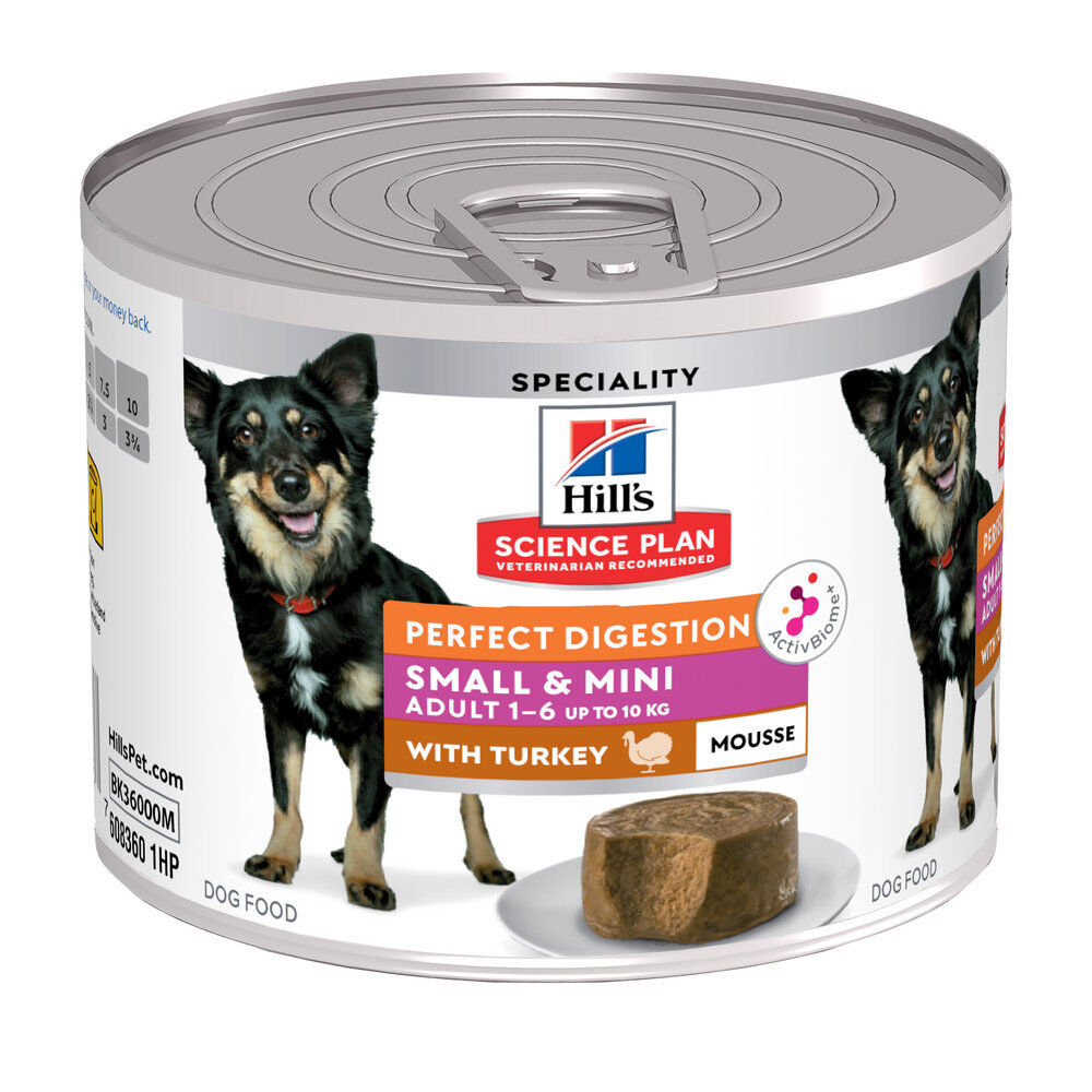 Hill&rsquo;s Science Plan Perfect Digestion Adult Small&Mini Mousse Chien Adulte Petite Race Dinde - 200g Image num&eacute;ro 1