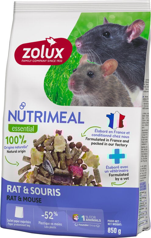 Zolux - Mélange Aliment Nutrimeal Pour Rat/Souris - 850g Image numéro 1 Zolux - Mélange Aliment Nutrimeal Pour Rat/Souris - 850g Image numéro 1