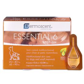 Dermoscent - Soin Cutané Essential 6 Spot-On pour Chiens Chats et Rongeurs  - 4x2,4ml