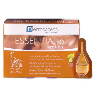 Dermoscent - Soin Cutané Essential 6 Spot-On pour Chiens Chats et Rongeurs  - 4x2,4ml