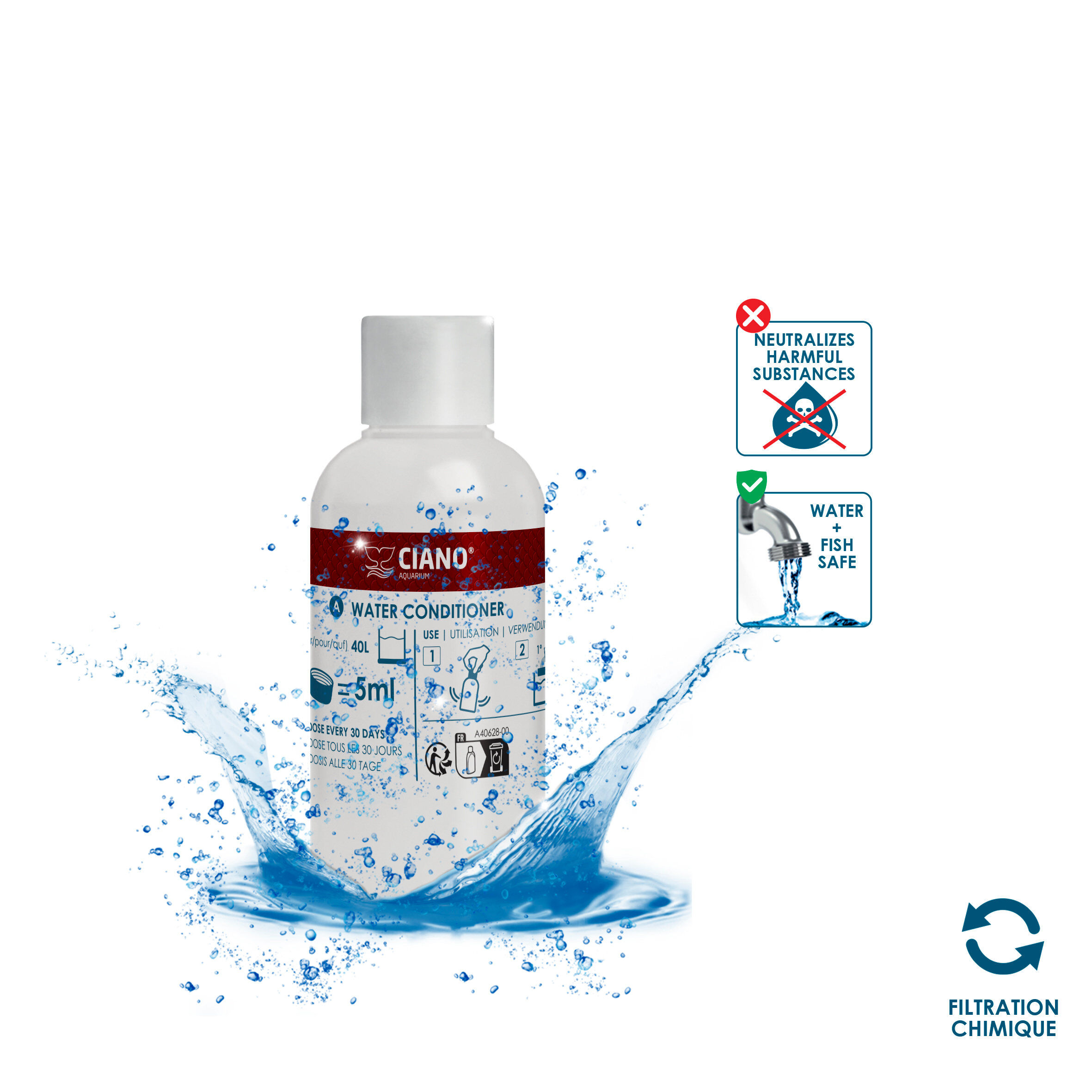 Ciano - Pack Water Care pour Entretien Aquarium - 3x100ml Image num&eacute;ro 2
