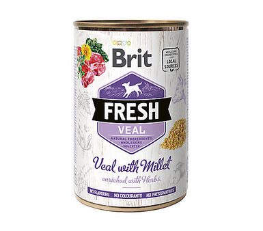 Brit - Pâtée Adult Veau Millet pour Chiens - 400g