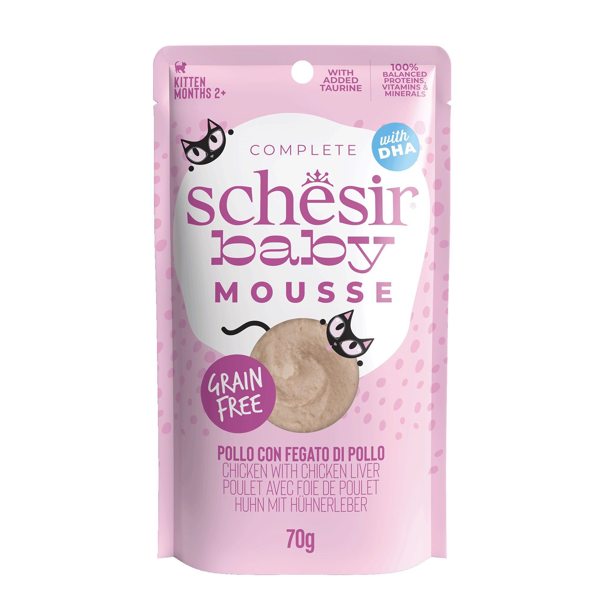 Schesir - Sachet Baby Mousse Filets De Poulet et Foie de Poulet pour Chats - 70g Image num&eacute;ro 1