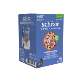Schesir - Sachets Humides Thon et Blanchailles en Gel&eacute;e pour Chats - 6x85g