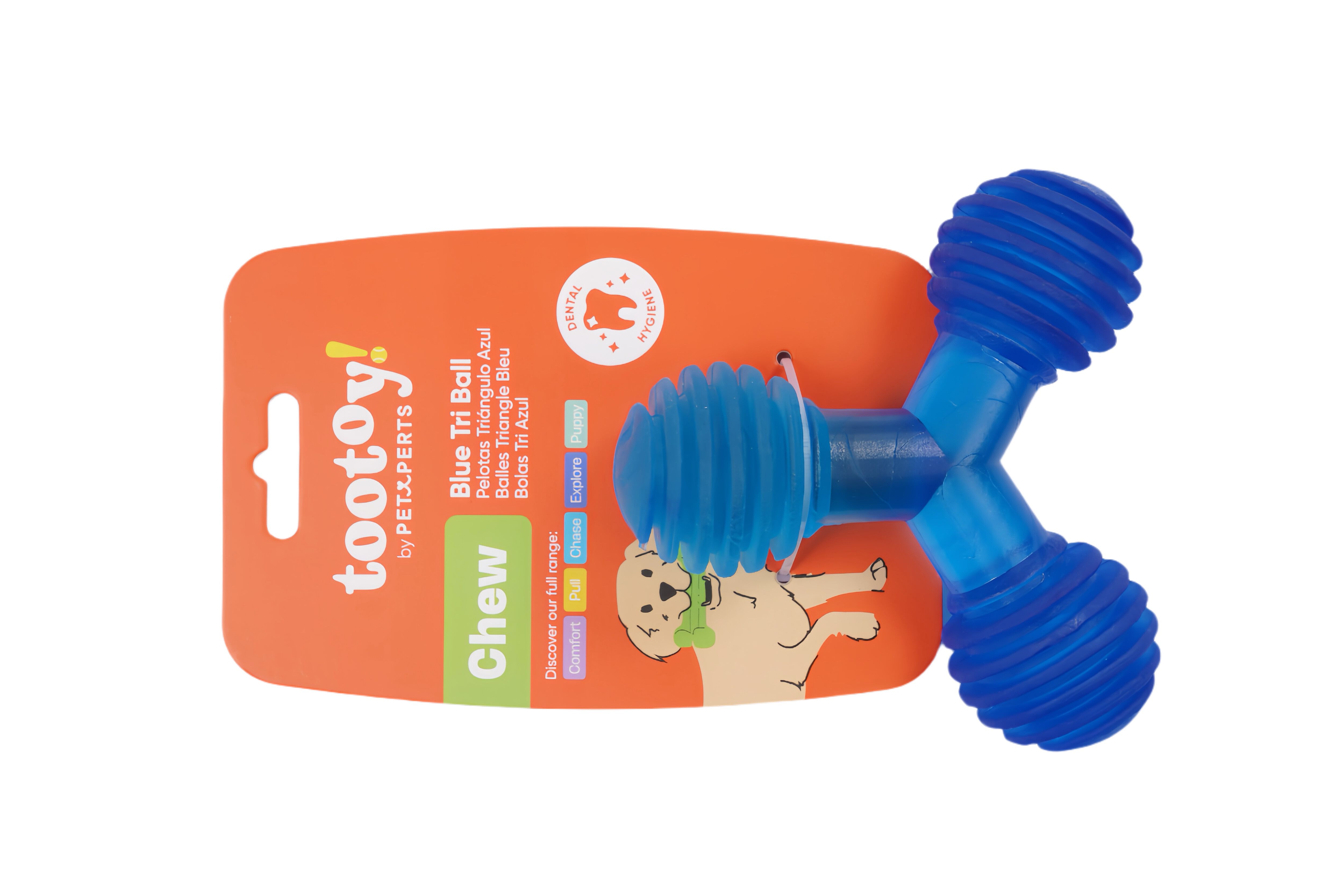 Tootoy! - Jouet Balle en Caoutchouc pour Chiens - Bleu Image num&eacute;ro 1