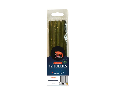 Gioiashrimp - Bâtonnet Lollies Epinard Bio pour Crevette - x12