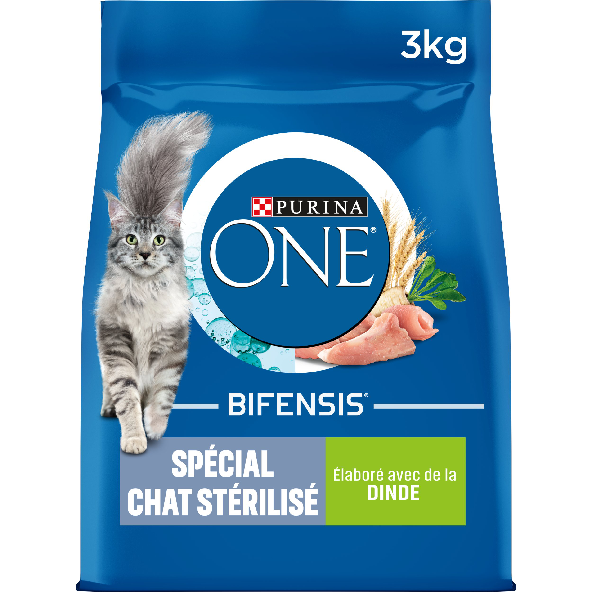 Purina One - Croquettes &agrave; la Dinde et Bl&eacute; pour Chat St&eacute;rilis&eacute; - 3Kg Image num&eacute;ro 1
