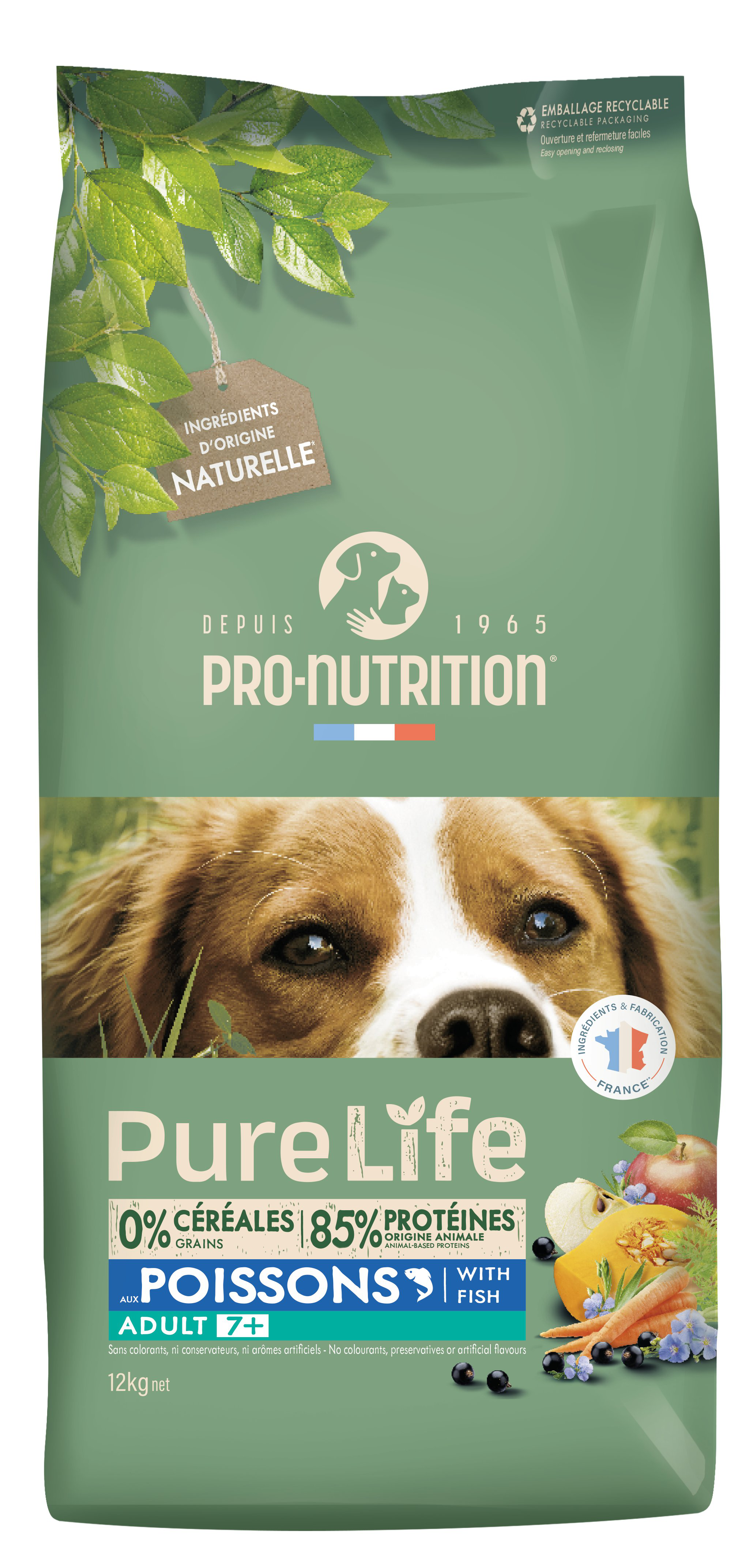 Pro-Nutrition - Croquettes Pure Life Chien 7+ Adult - 12kg Image num&eacute;ro 1