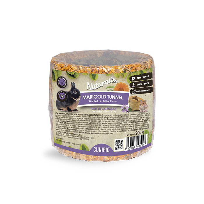 Cunipic - Tunnel Naturaliss Fleur de Calendula et Mauve - 185g Image num&eacute;ro 1