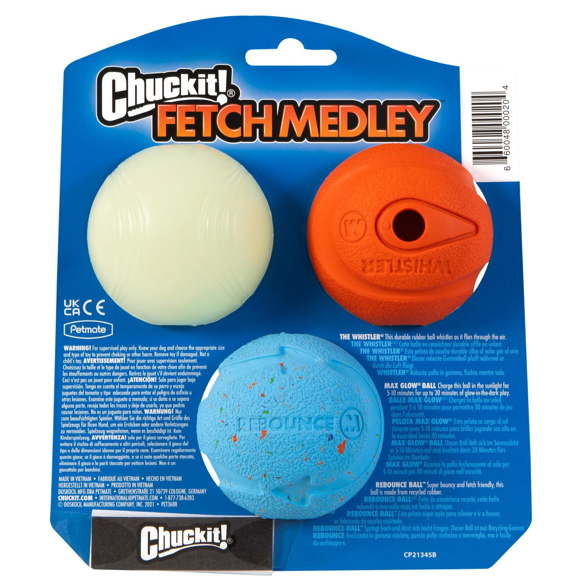 ChuckIt! - Pack 3 Balles Fetch Medley pour Chiens - M Image num&eacute;ro 2
