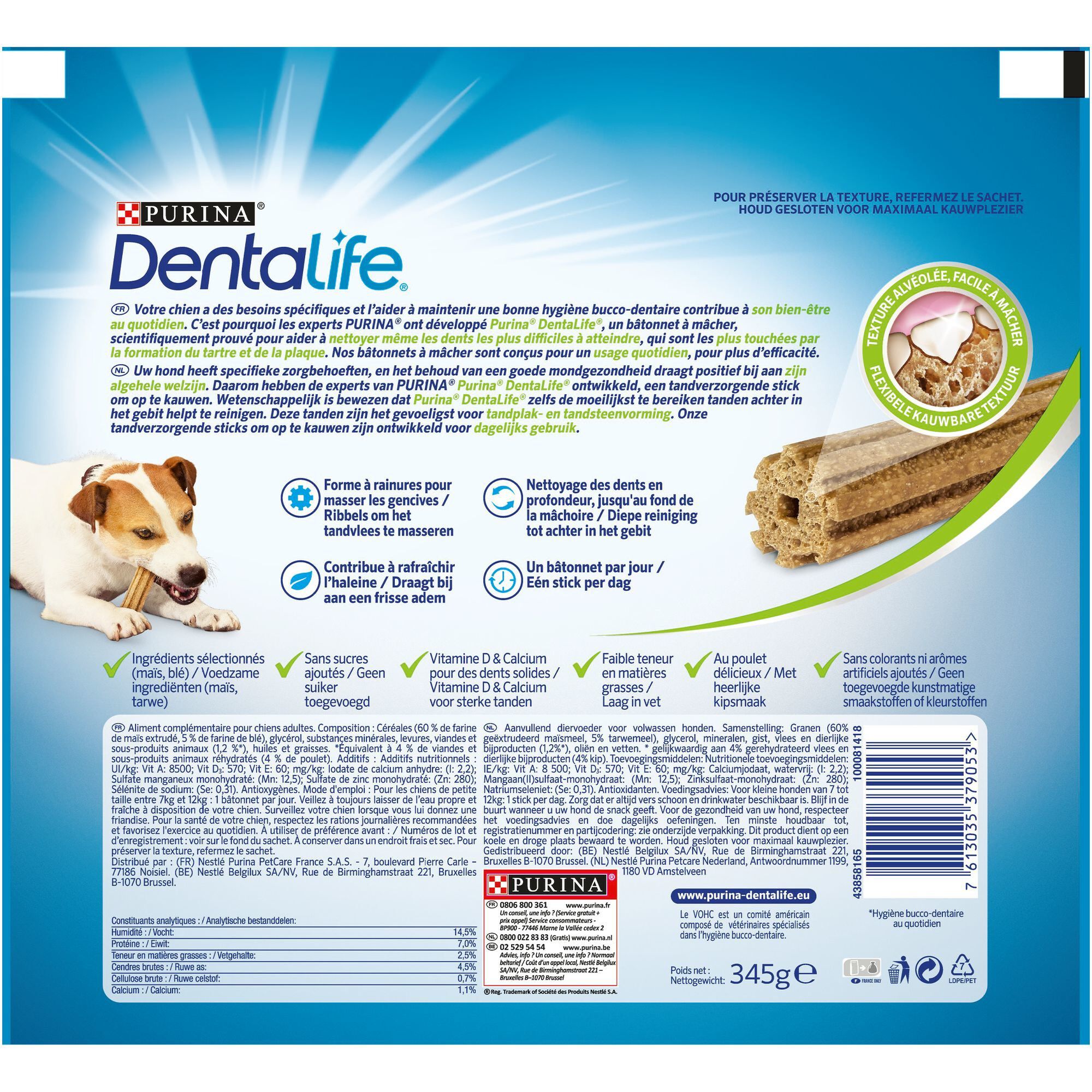 Dentalife - B&acirc;tonnets &agrave; M&acirc;cher Mini pour Chien - 345g Image num&eacute;ro 4