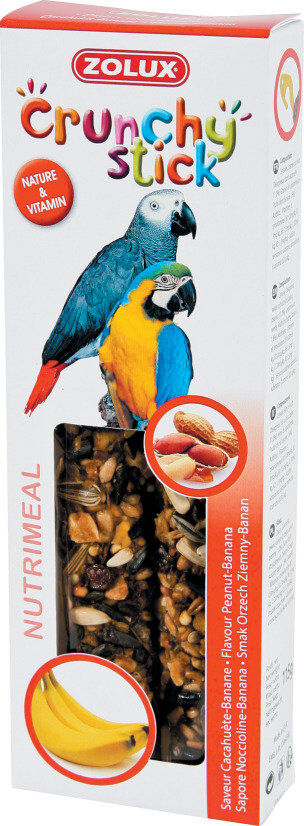 Zolux - Friandises Crunchy Stick Cacahu&egrave;te et Banane pour Perroquets - 115g Image num&eacute;ro 1