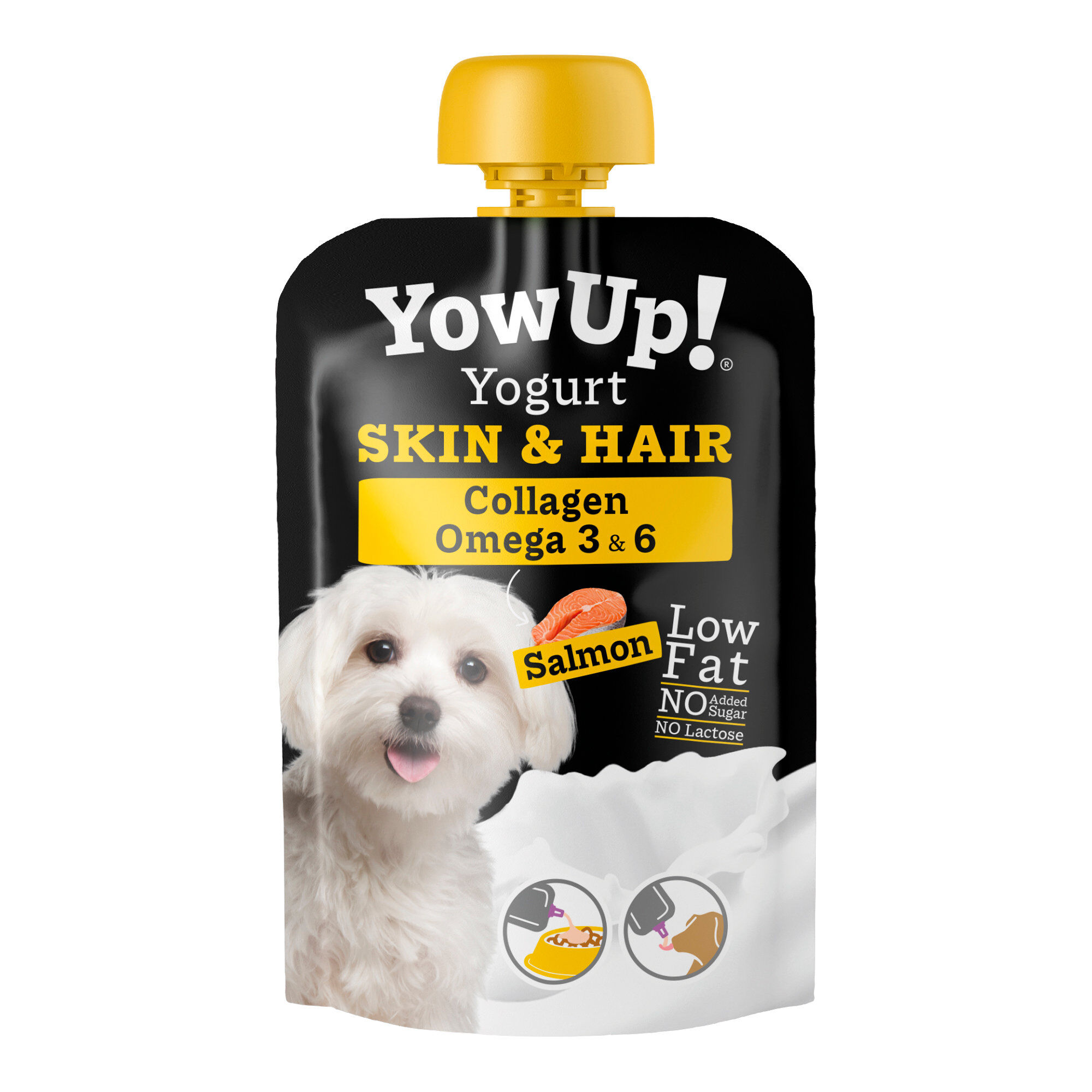 Yowup - Yaourt Skin & Hair au Saumon pour Chiens - 3x115g Image num&eacute;ro 2