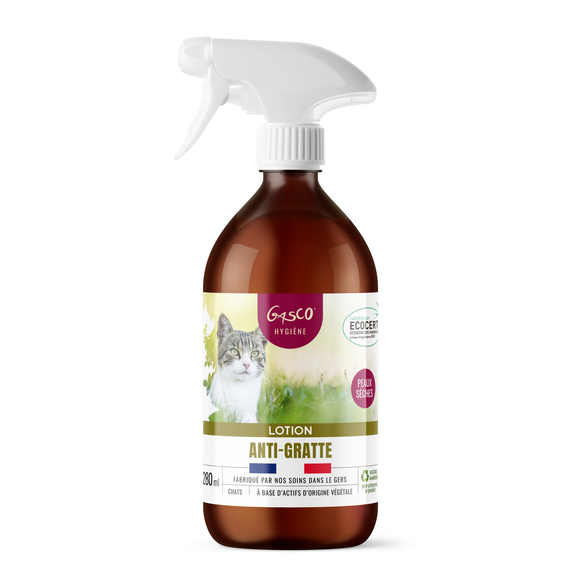 Gasco - Lotion Peau S&egrave;che Pour Chat - 280ml Image num&eacute;ro 1