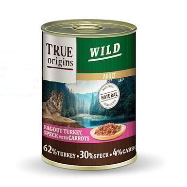 True Origins Wild - Ragout à la Dinde, Speck & Carottes pour Chiens Adultes - 400G