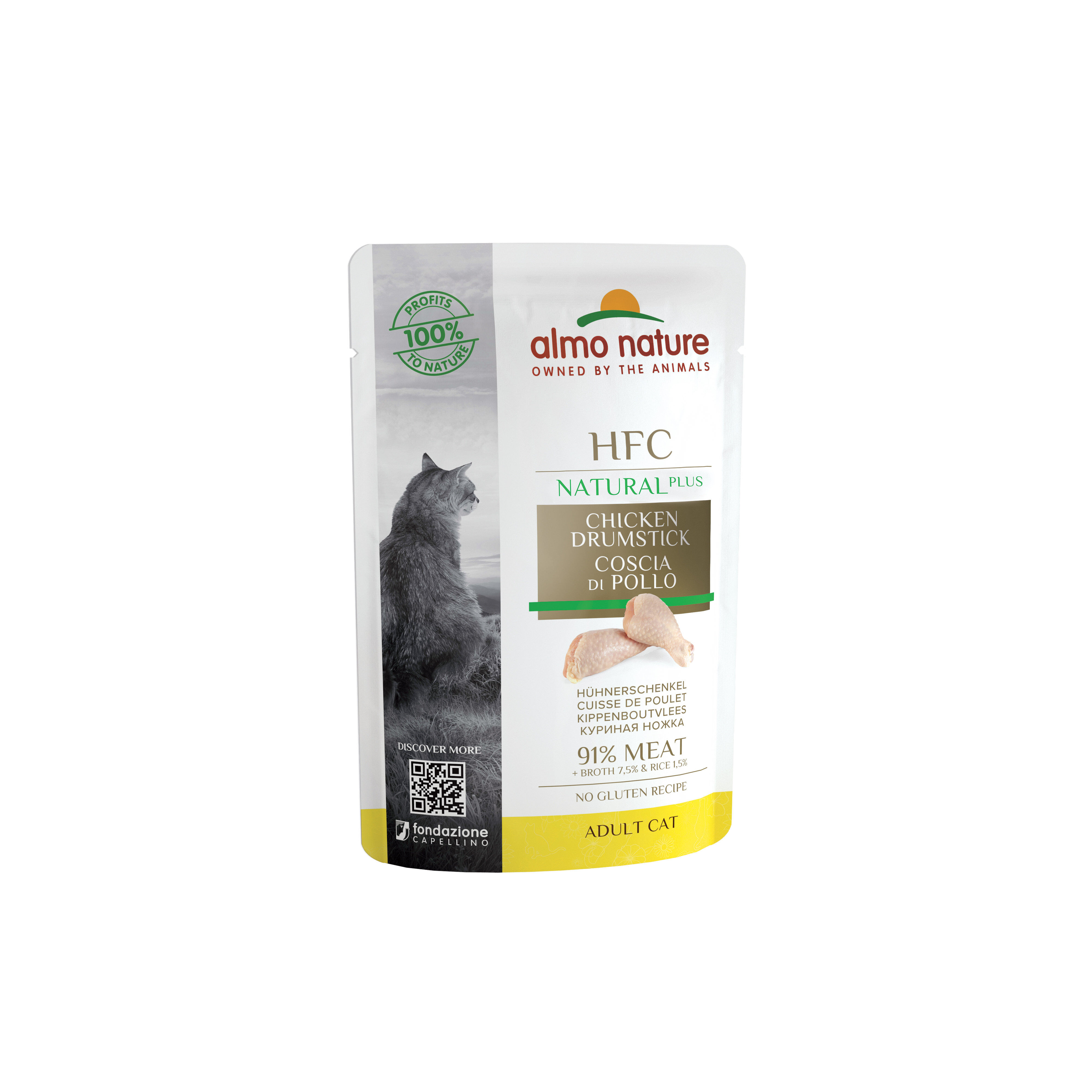 Almo Nature - P&acirc;t&eacute;e Hfc Natural+ Cuisse Poulet - 55g Image num&eacute;ro 1