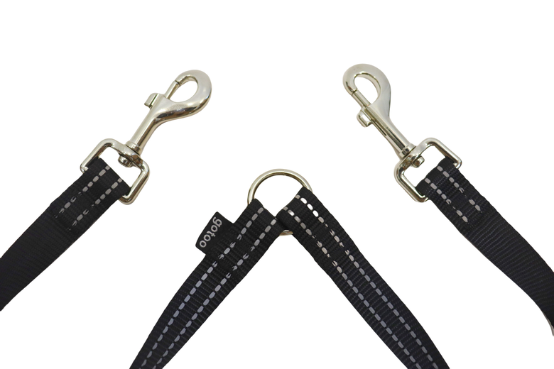 Gotoo - Laisse Essentials Double Noir pour Chien Image numéro 2 Gotoo - Laisse Essentials Double Noir pour Chien Image numéro 2