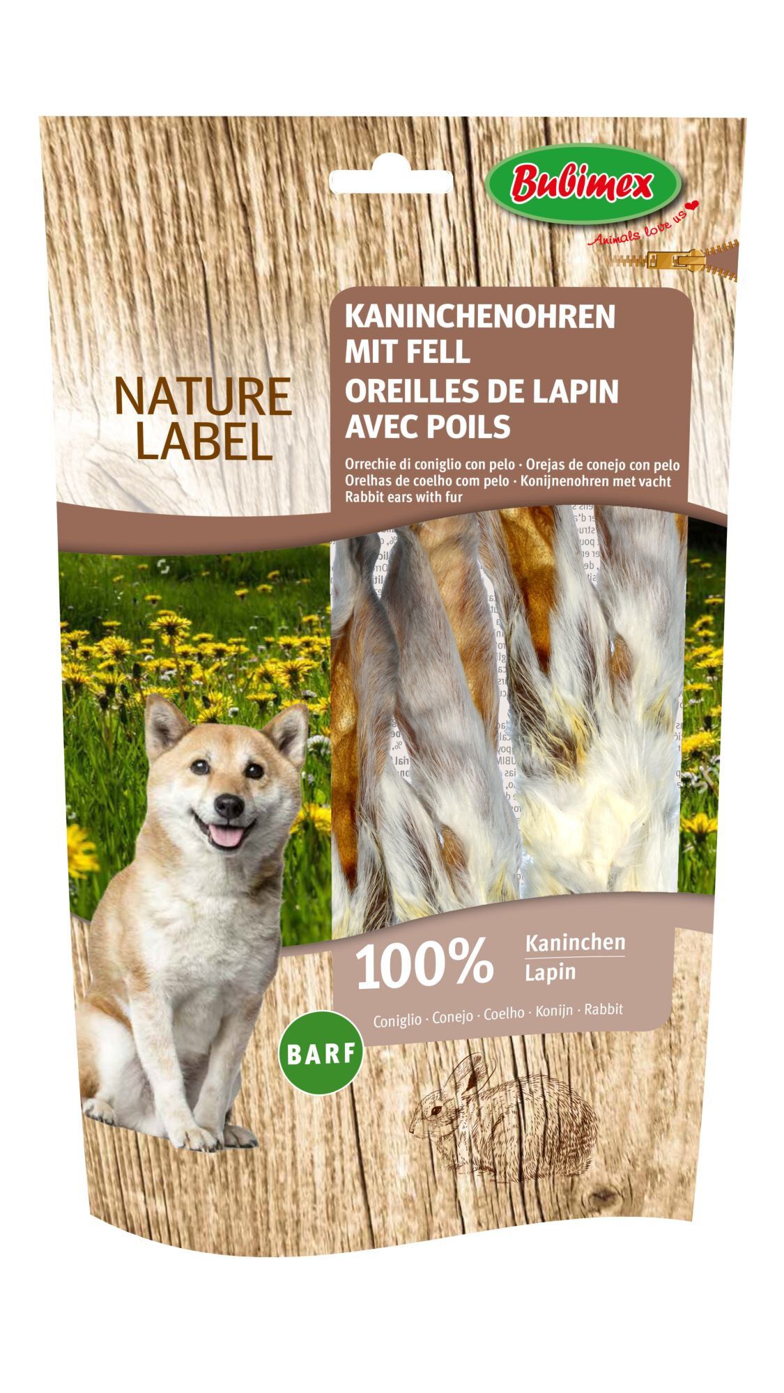 Bubimex - Friandises Oreilles de lapin avec Poils pour Chien - 100g Image num&eacute;ro 1