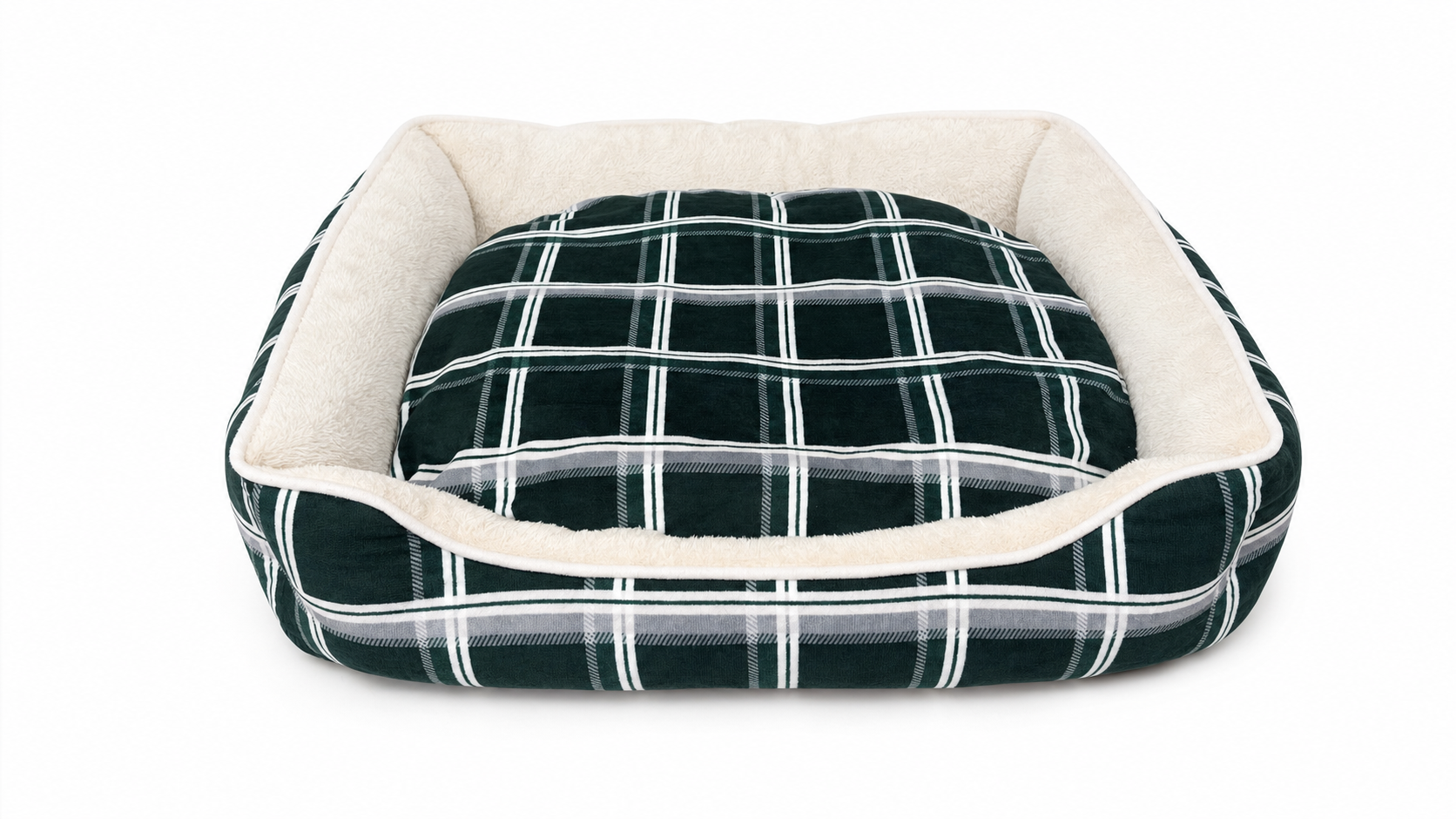 Wonder Christmas - Sofa de No&euml;l Motif Tartan pour Chien - M Image num&eacute;ro 1
