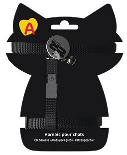Animalis - Harnais Basic pour Chat - Noir Image num&eacute;ro 1