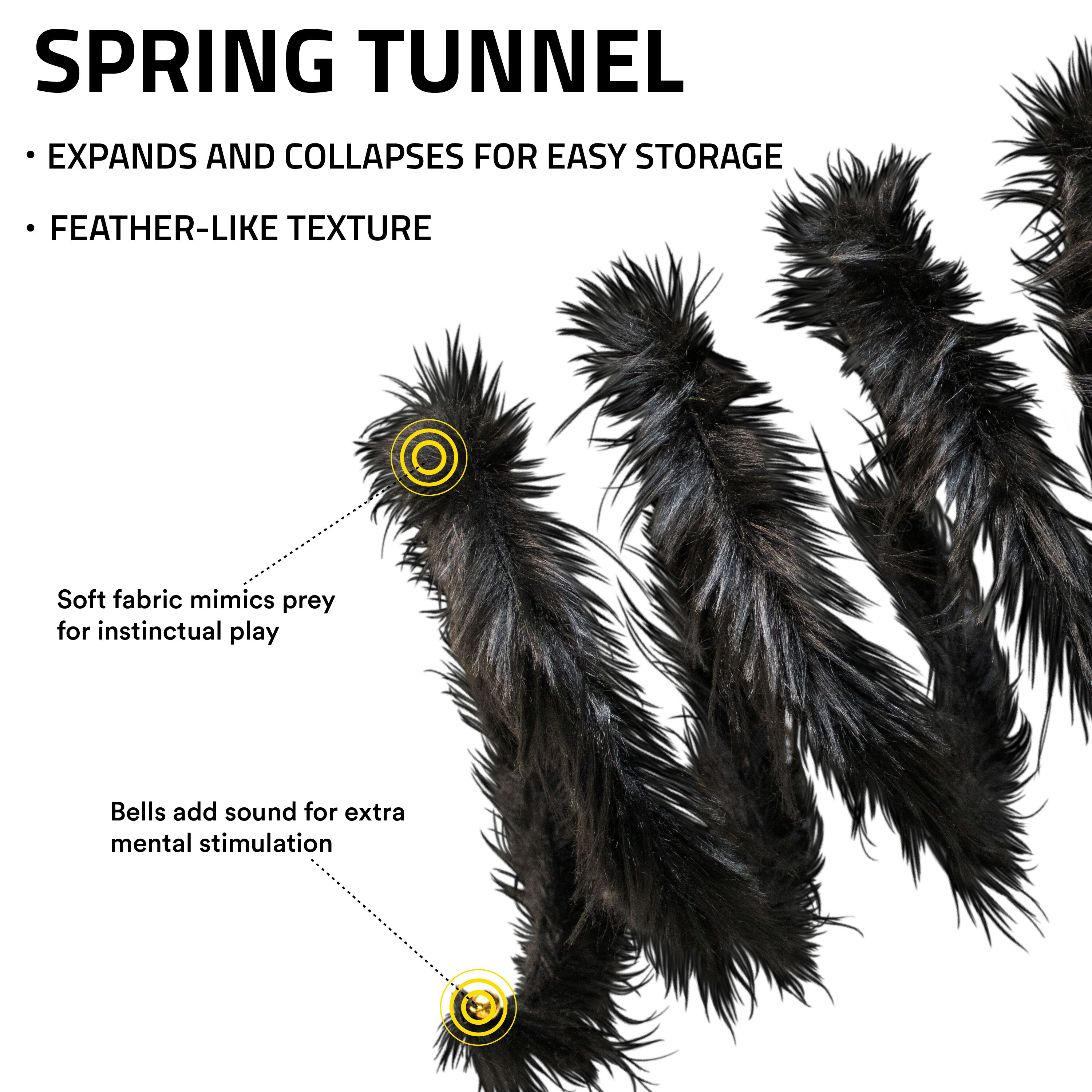 Playology - Jouet Tunnel Pelucheux pour Chats - 29,8cm Image num&eacute;ro 2