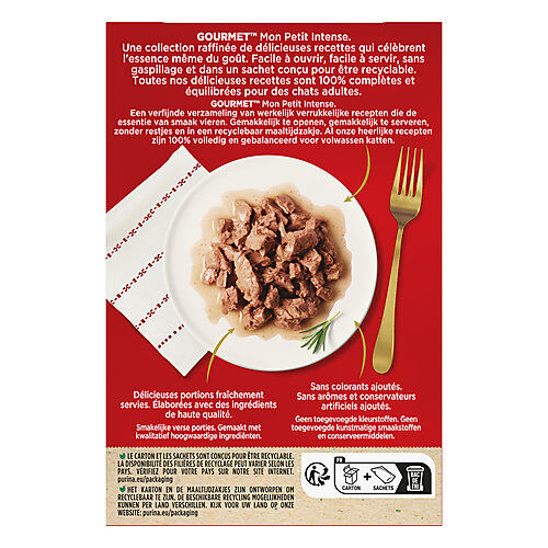 GOURMET - Sachets fra&icirc;cheurs MON PETIT aux Poissons pour chats adultes- 6x50g Image num&eacute;ro 2