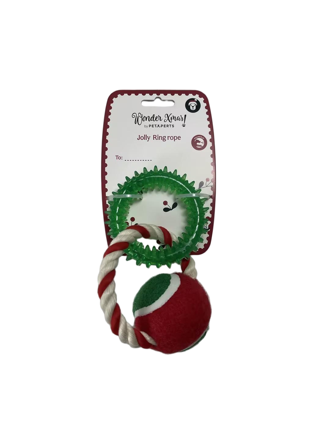 Wonder Christmas - Jouet Anneau de No&euml;l avec Balle de Tennis - M Image num&eacute;ro 1