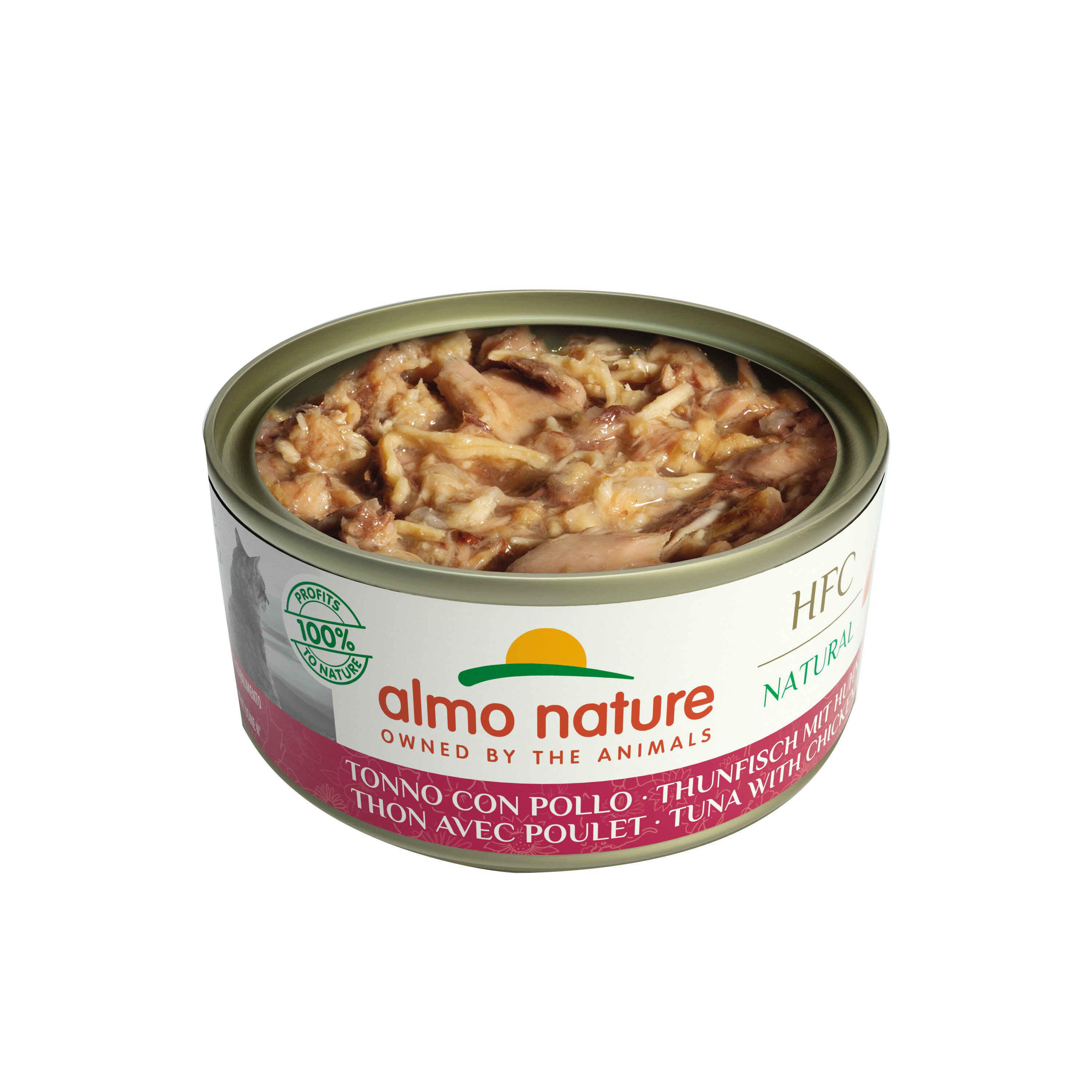 Almo Nature - P&acirc;t&eacute;e en Bo&icirc;te HFC Natural Thon et Poulet pour Chat - 150g Image num&eacute;ro 2
