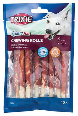 Trixie - Denta Fun Duck Chewing Rolls - 12cm 10 Pcs/80g