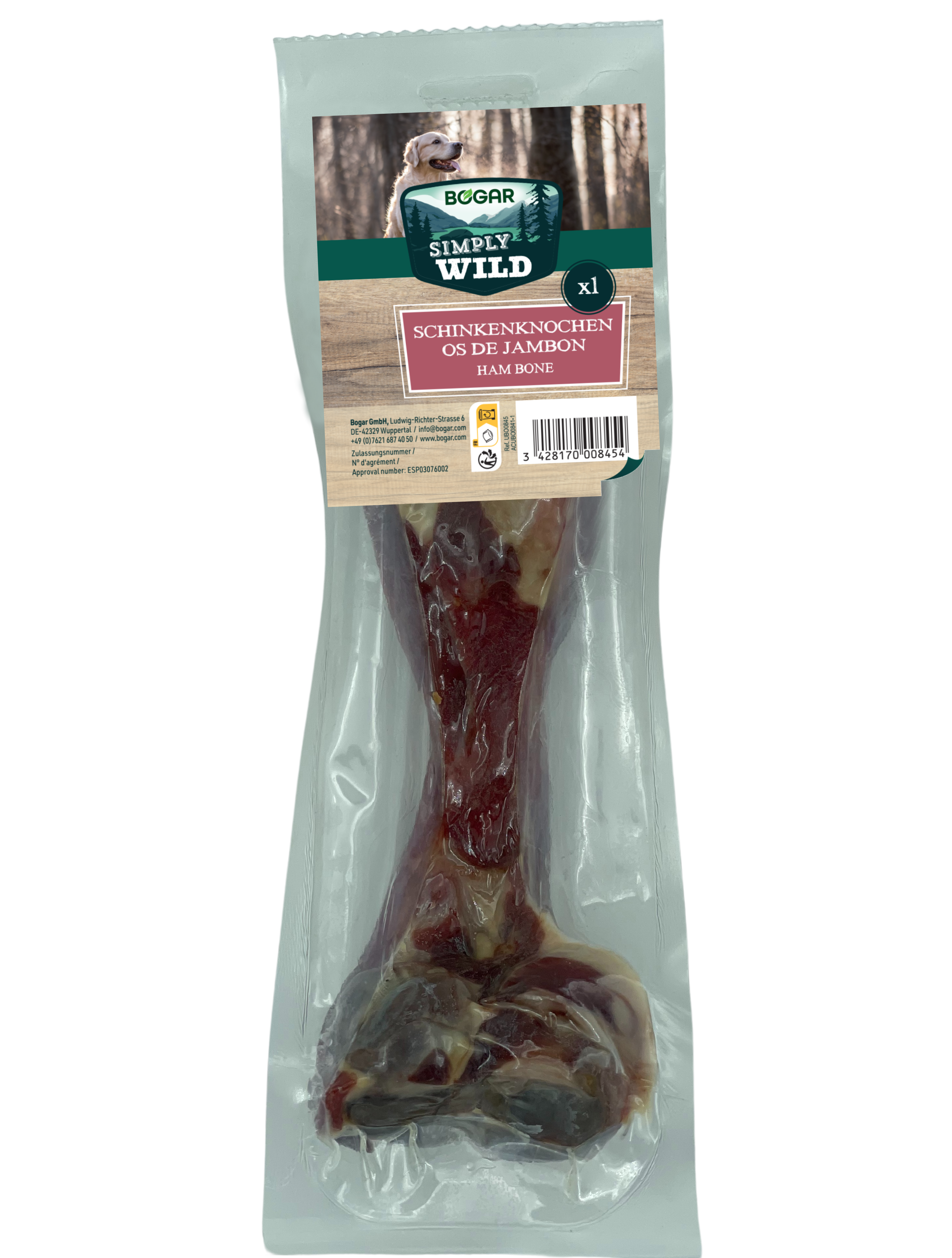Simply Wild - Friandise Os de Jambon pour Chiens Image num&eacute;ro 1