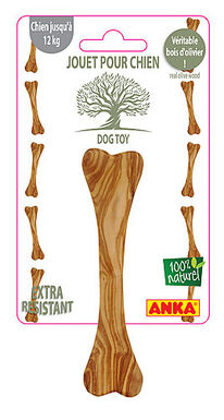 Anka - Jouet Os en Bois D'olivier pour Chien - 15cm