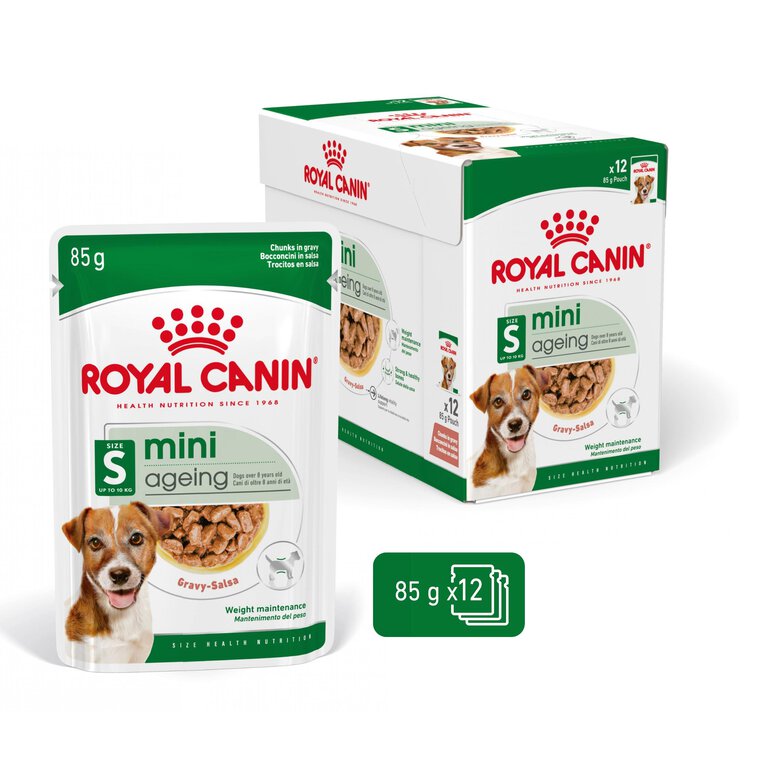 Royal Canin - Sachets Mini Ageing 12+ en Sauce pour Chien - 12X85g Image numéro 3 Royal Canin - Sachets Mini Ageing 12+ en Sauce pour Chien - 12X85g Image numéro 3