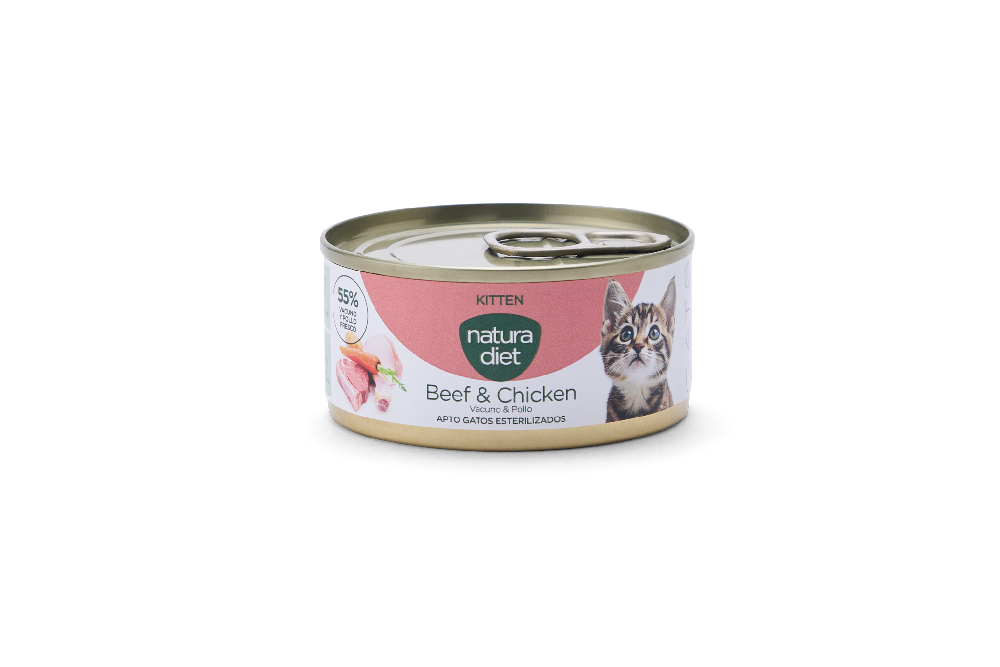 Natura Diet - P&acirc;t&eacute;e B&oelig;uf et Poulet pour Chatons - 85g Image num&eacute;ro 1