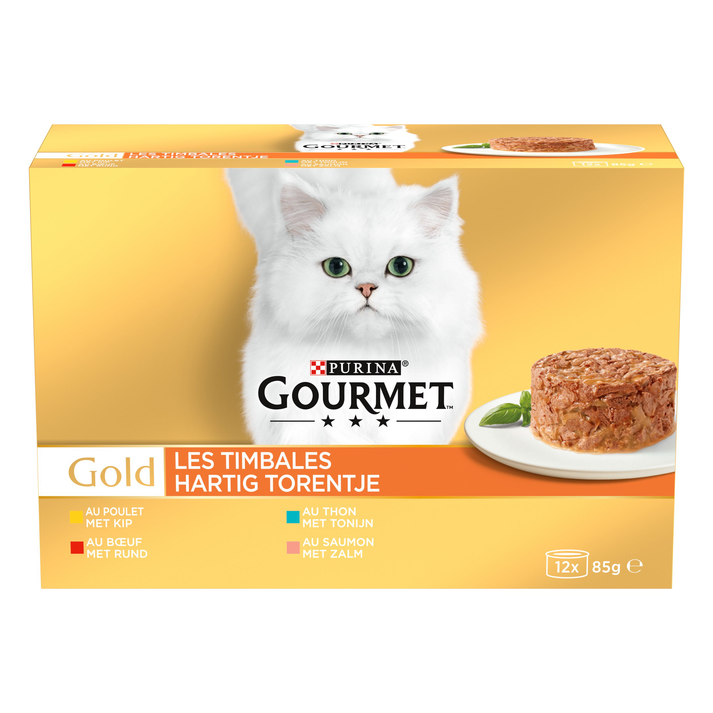 GOURMET - Bo&icirc;tes GOLD Les Timbales pour chat adulte - 12x85g Image num&eacute;ro 1