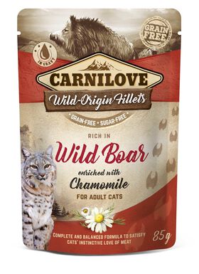 Carnilove - Chat Adulte Sanglier Sauvage Et Camomille - Pochon - 85g