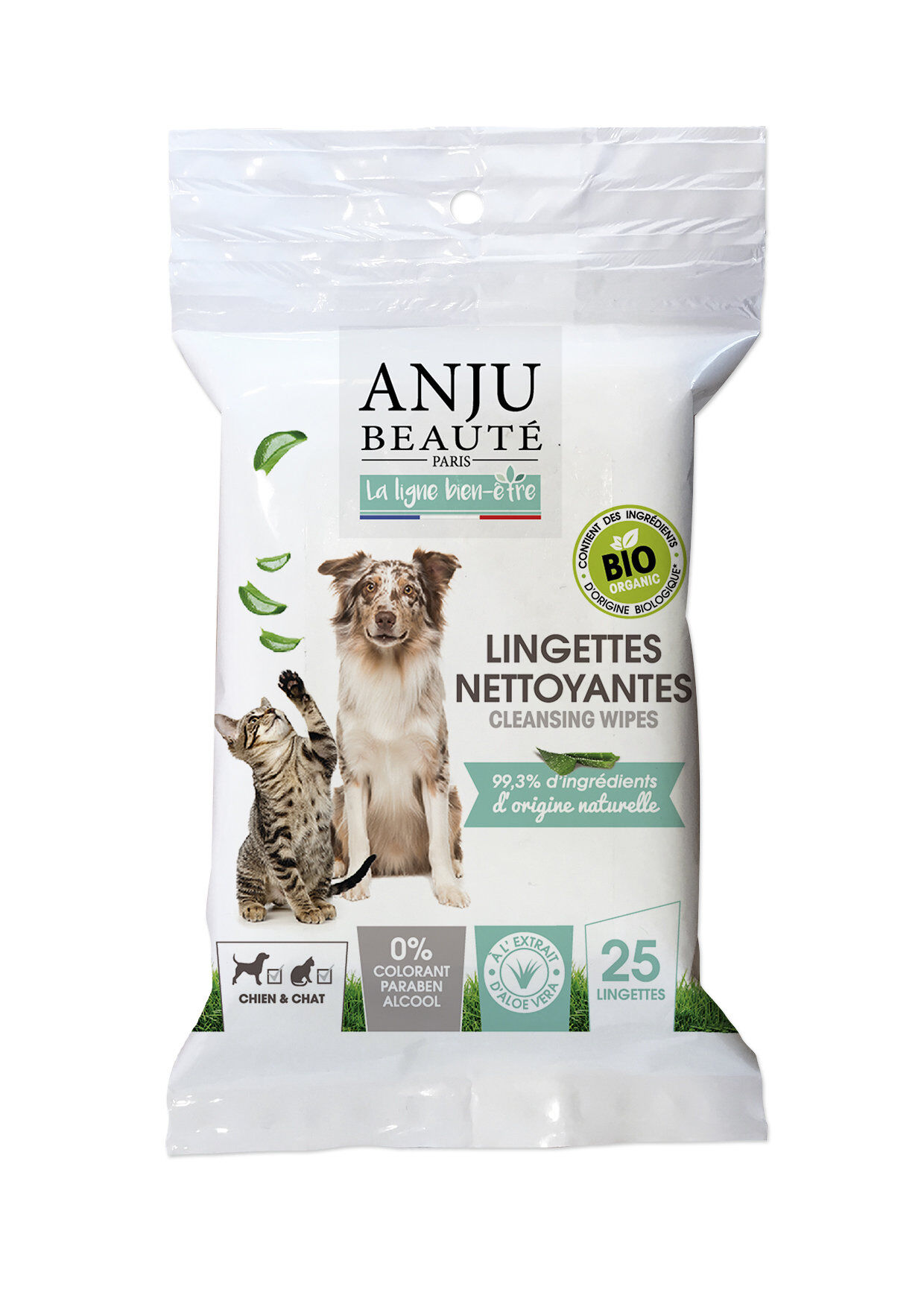 Anju Beaute - Lingettes Nettoyantes Ecosoin Bio - x 25 Image num&eacute;ro 1