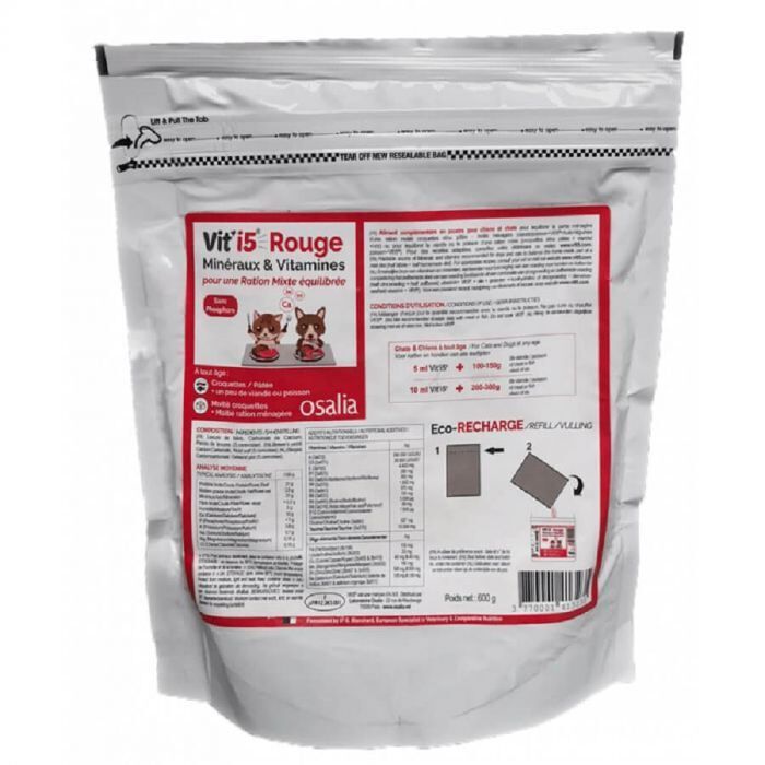 Osalia - Compl&eacute;ment VIT'I5 Rouge Eco Recharge pour Chiens et Chats - 600g Image num&eacute;ro 1