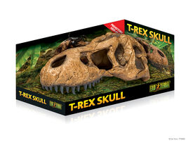 Exo Terra - D&eacute;coration T-Rex Skull Abri Fossile pour Terrarium - 14,5x25,5x12,5cm