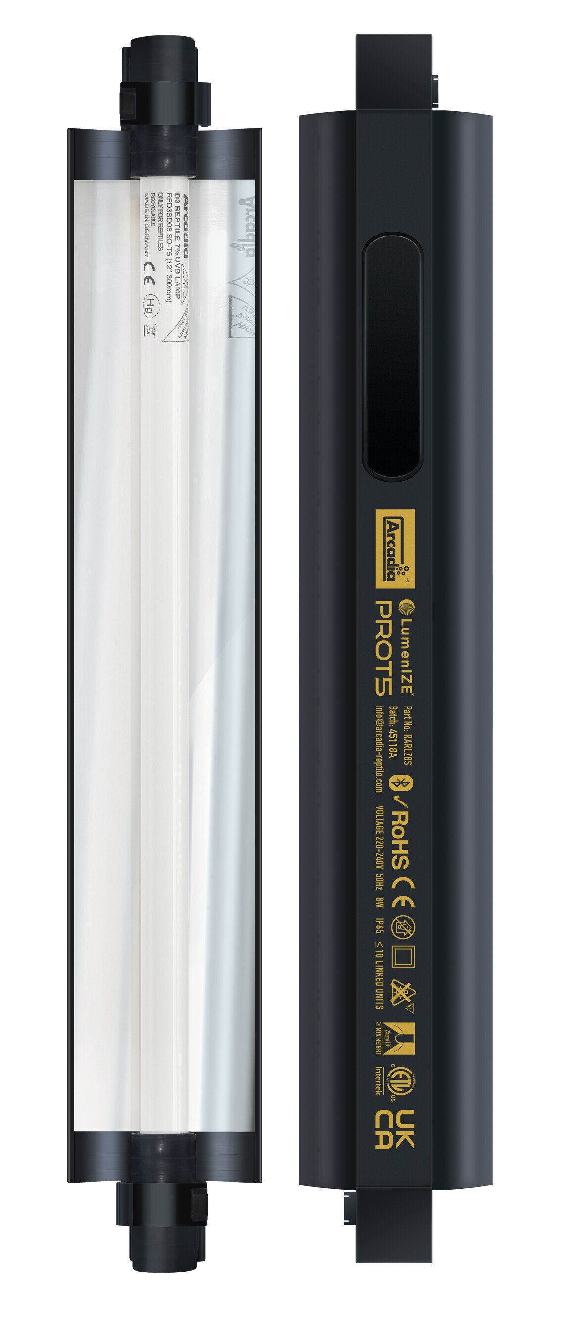 Arcadia - Luminaire Pro T5 Uvb Kit Shadedweller 7% Uvb 8 Watt - R&eacute;ptiles Image num&eacute;ro 2