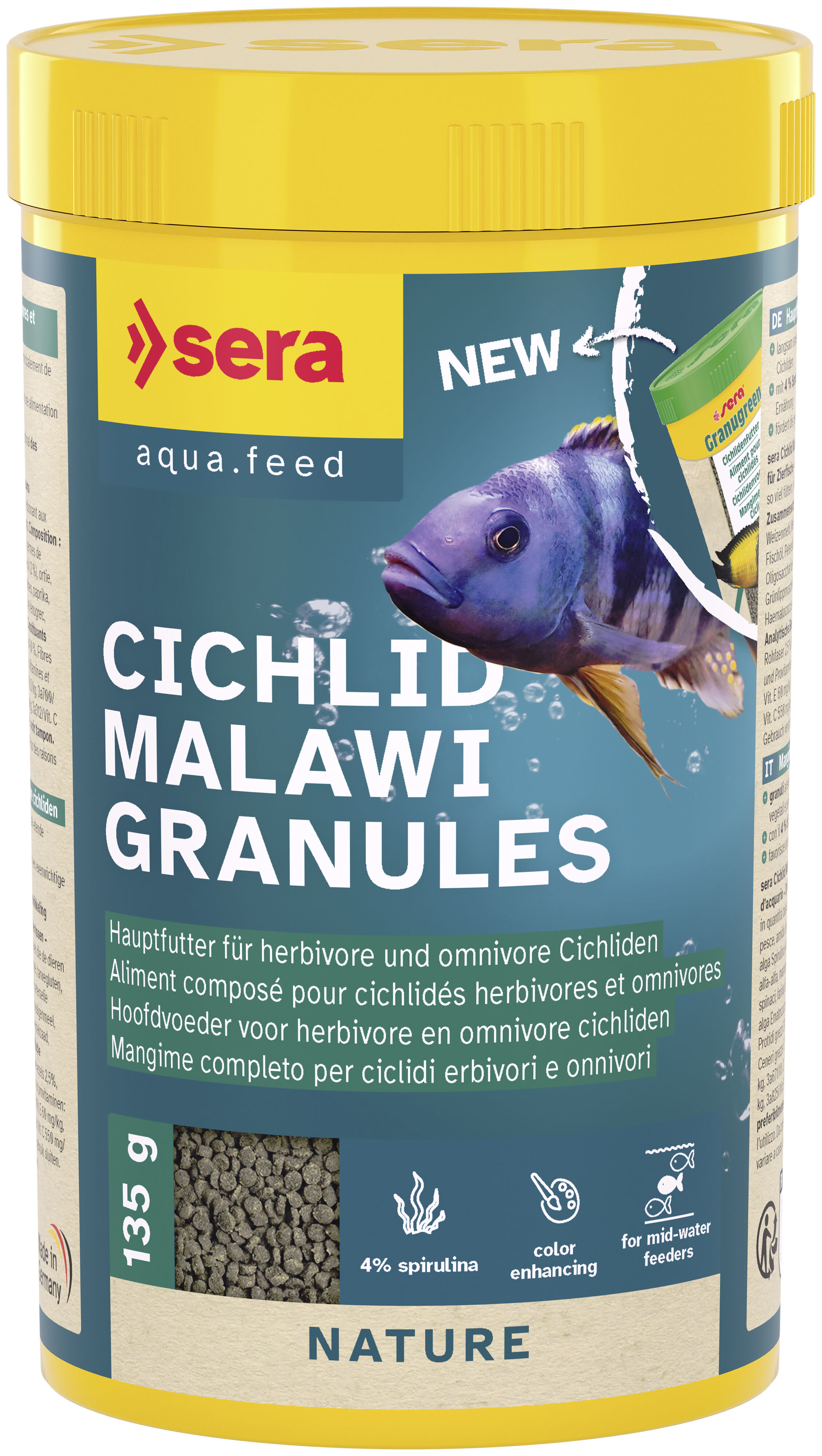 Sera - Granul&eacute;s Cichlid Malawi Granules pour Cichlid&eacute;s - 135g/250ml Image num&eacute;ro 1