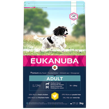 Eukanuba -  Croquettes Chien Adulte Pour Moyenne Race Poulet 3kg