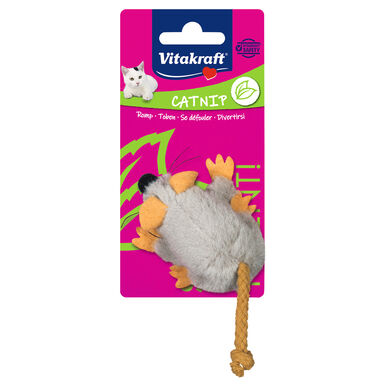Vitakraft - Souris peluche grise + catnip