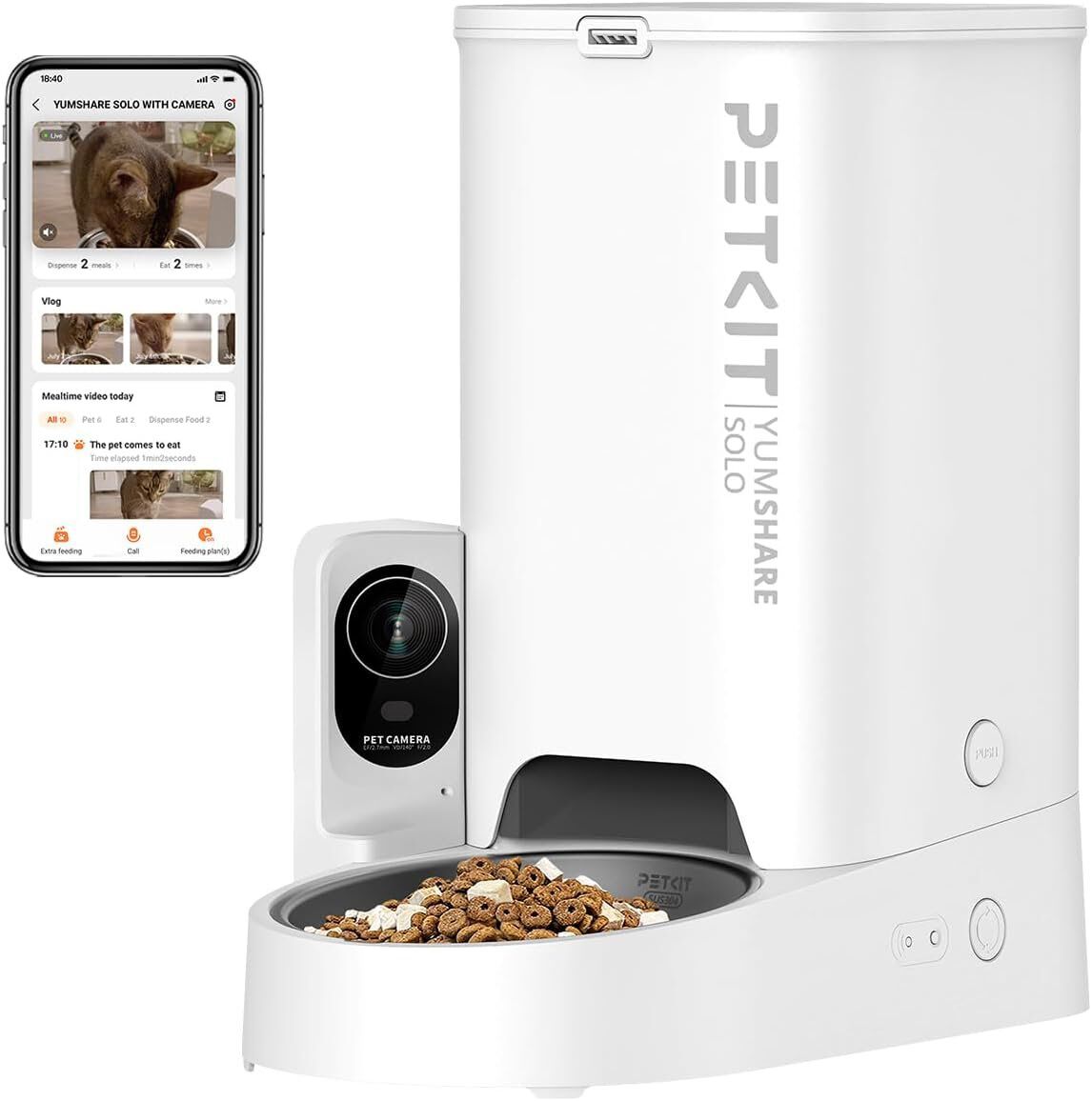Petkit -  Distributeur de Croquettes YumShare Solo Connect&eacute; avec Cam&eacute;ra - 3L Image num&eacute;ro 3