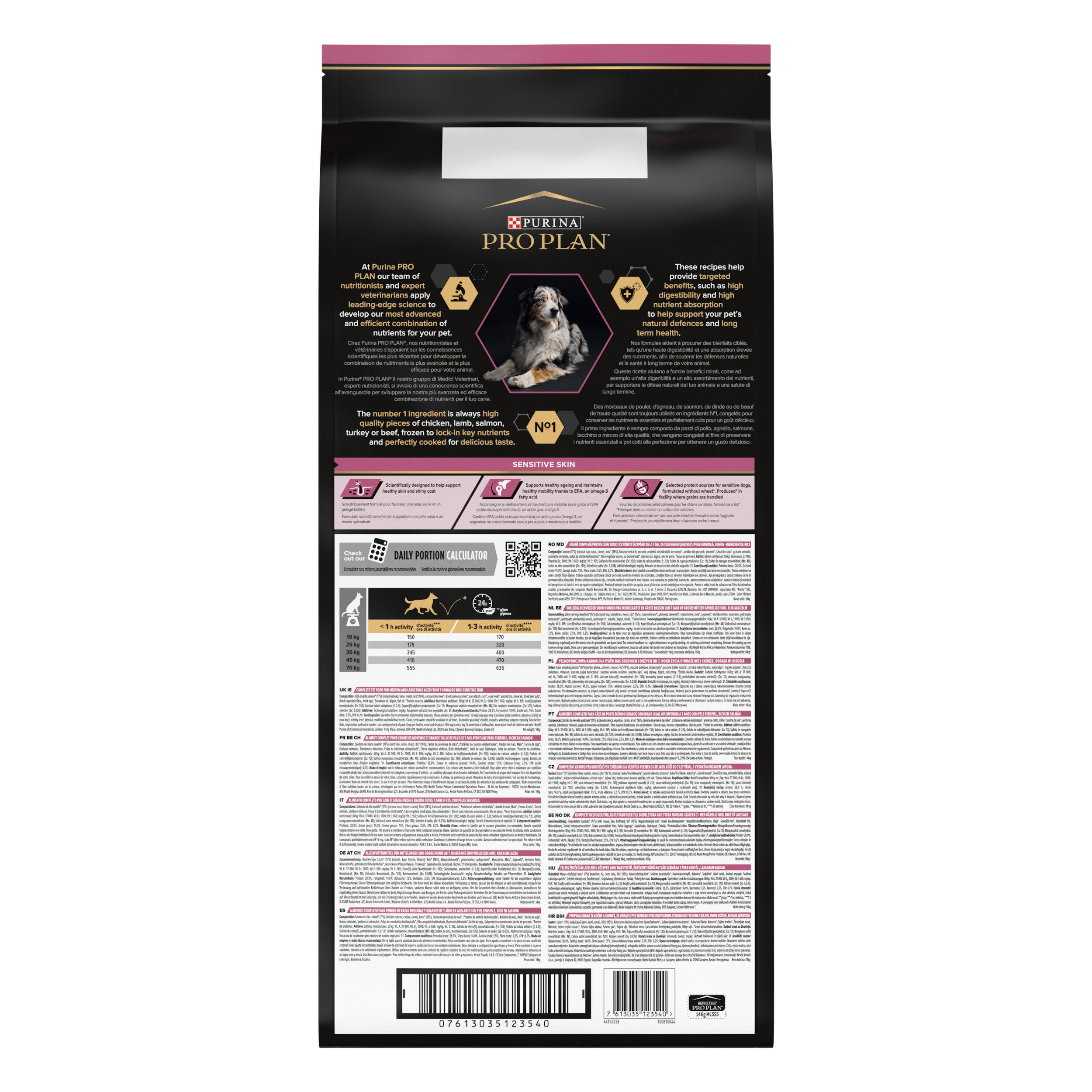 Pro Plan - Croquettes OPTIDERMA Medium & Large Adult 7+ Sensitive Skin Saumon pour Chien Senior - 14Kg Image num&eacute;ro 3