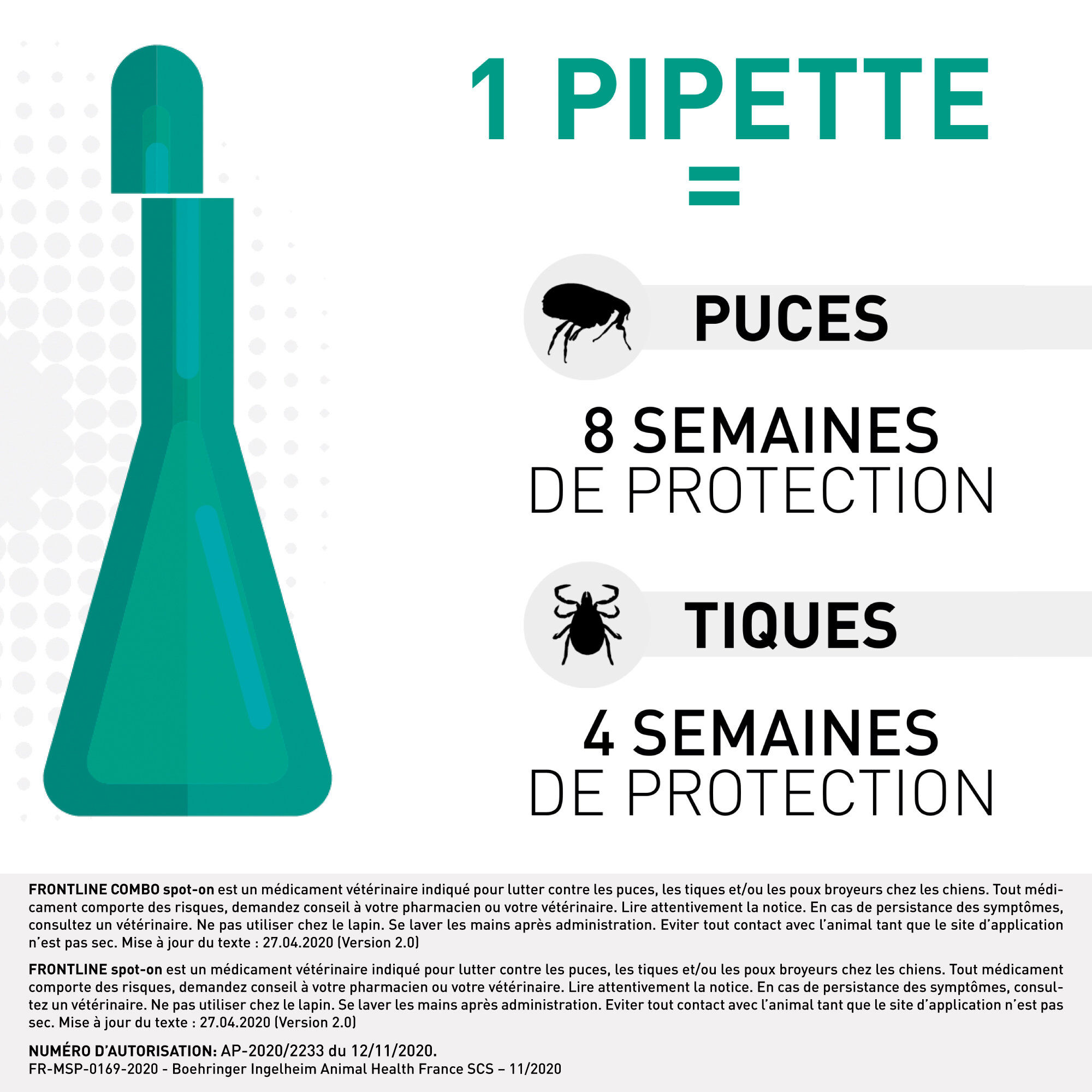 Frontline - Pipettes Antiparasitaire pour Chien de 10 &agrave; 20Kg - 4x1,34ml Image num&eacute;ro 4