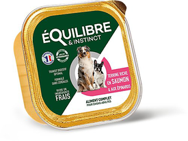 Équilibre & Instinct - Pâtée Saumon et Légumes pour Chiens - 300g