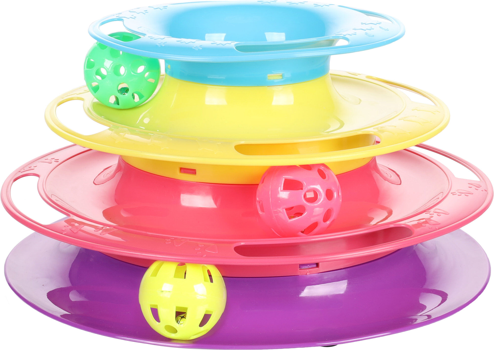 Flamingo - Jouet Bagera Circuit avec Balle & Tour pour Chats - 24x13cm Image num&eacute;ro 2