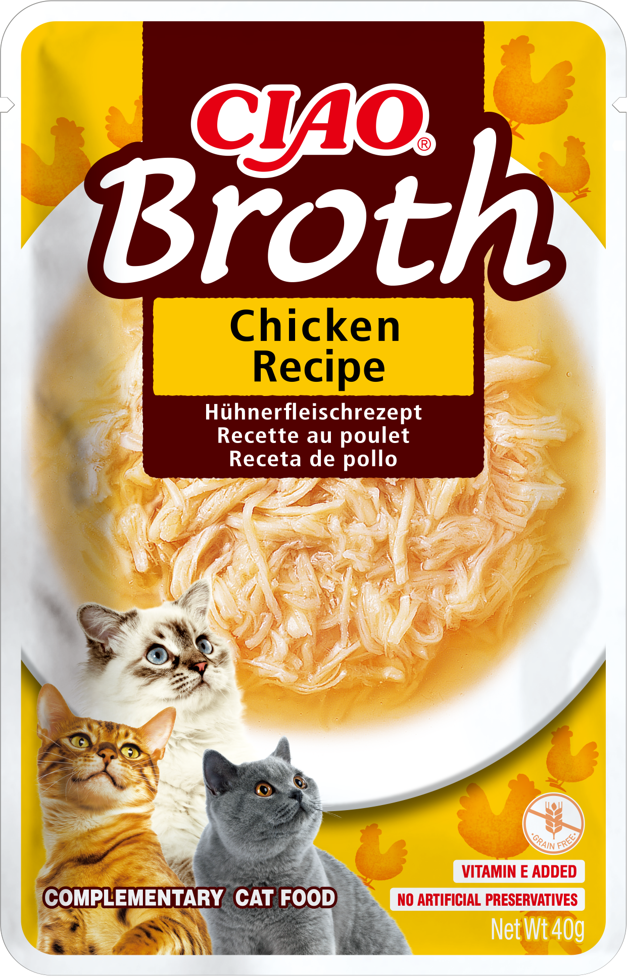 Inaba - Aliment Humide Ciao Broth Recette au Poulet pour Chats - 40g Image num&eacute;ro 1